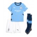 Echipament fotbal Manchester City Bernardo Silva #20 Tricou Acasa 2024-25 pentru copii maneca scurta (+ Pantaloni scurti)